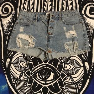 High waisted denim Shorts